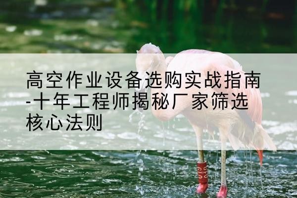 洪泽剪叉式升降机厂家-高空作业设备选购实战指南-十年工程师揭秘厂家筛选核心法则