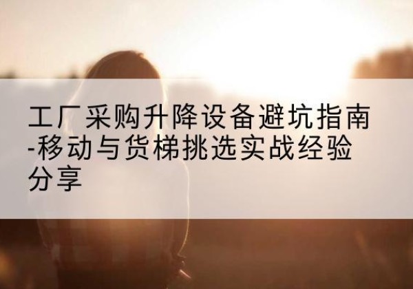 洪泽移动式升降机怎么选-工厂采购升降设备避坑指南-移动与货梯挑选实战经验分享