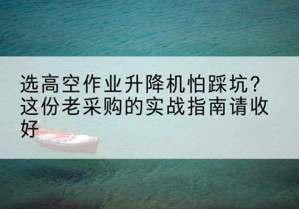 洪泽高空作业升降机厂家推荐-选高空作业升降机怕踩坑？这份老采购的实战指南请收好